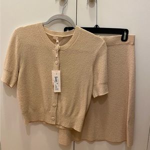 Rebecca Taylor crop sweater and skirt set